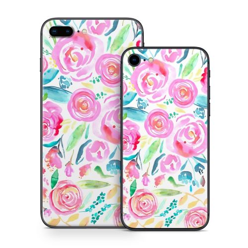 Watercolor Roses iPhone 8 Series Skin