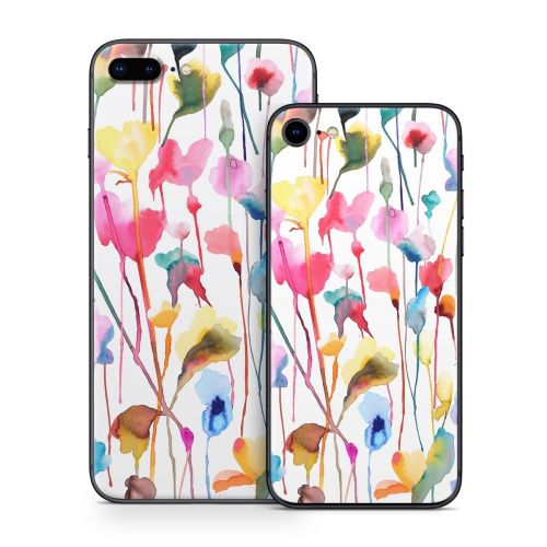 Watercolor Wild Flowers iPhone 8 Series Skin