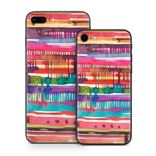 Watercolor Lines iPhone 8 Series Skin