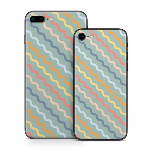 Wavy Diagonal Lines iPhone 8 Series Skin