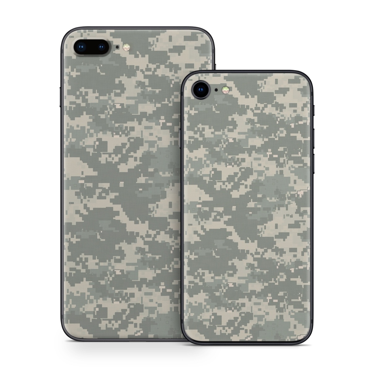 iPhone 8 Series Skin design of Military camouflage, Green, Pattern, Uniform, Camouflage, Design, Wallpaper, with gray, green colors