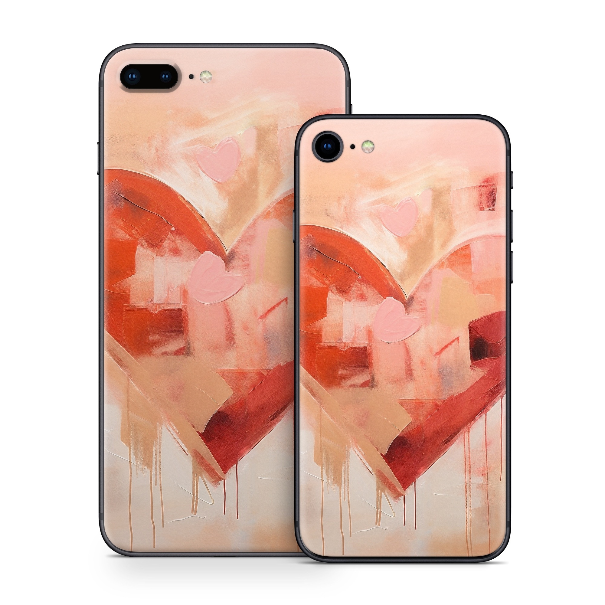 iPhone 8 Series Skin design of Paint, Art paint, Orange, Art, Font, Red, Painting, Tints and shades, Creative arts, Petal, with red, yellow, orange, pink, black, white colors