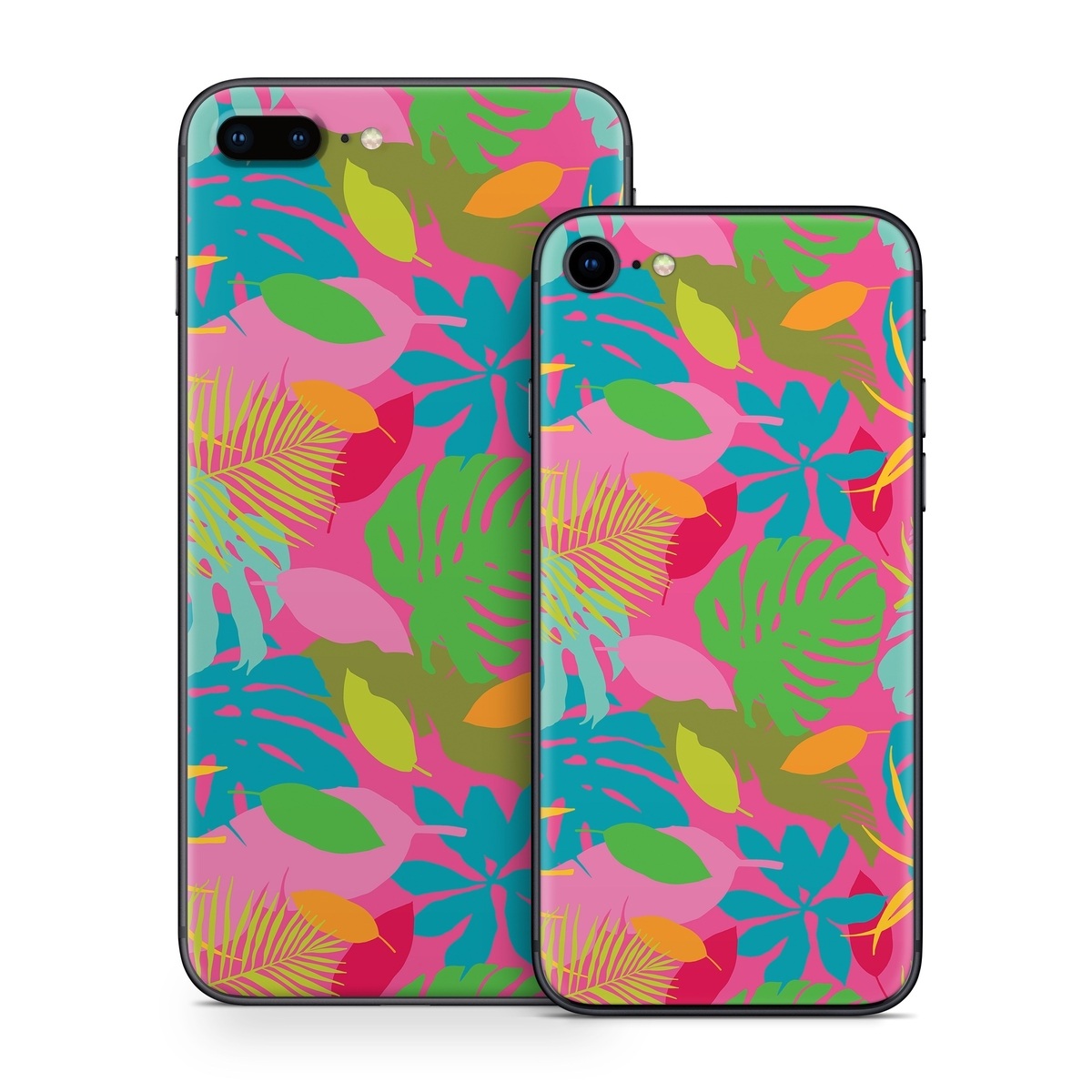 iPhone 8 Series Skin design of Organism, Pink, Rectangle, Magenta, Aqua, Art, Symmetry, Pattern, Painting, Electric blue, with pink, green, blue, yellow, orange, red colors