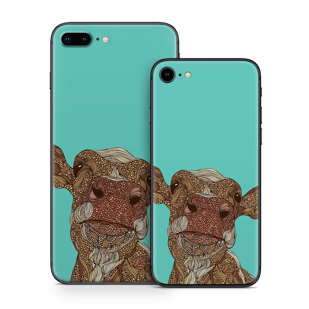 iPhone 8 Series Skin design of Head, Illustration, Art, Fictional character, with brown, green colors