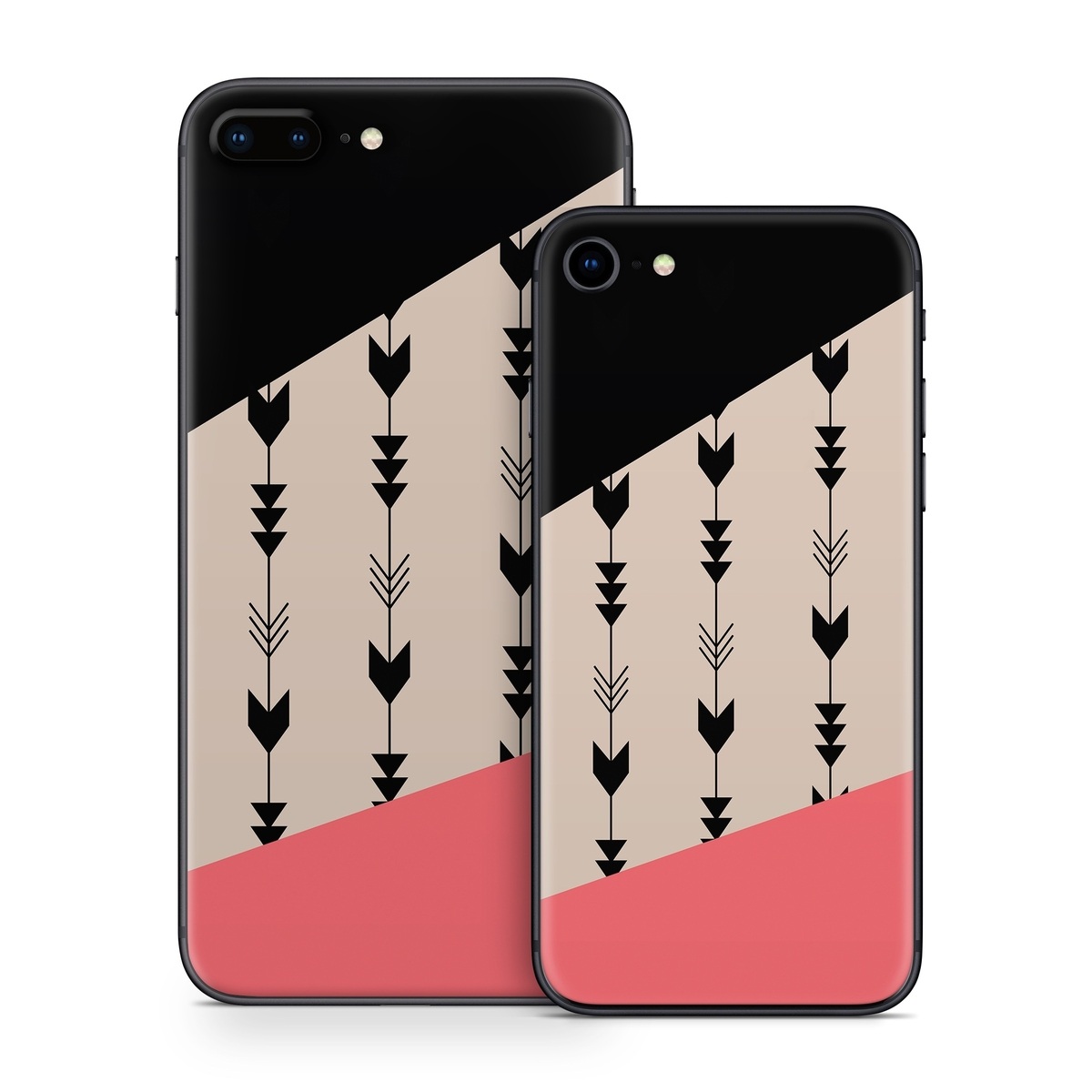 iPhone 8 Series Skin design of Line, Pattern, Design, Font, Illustration, with black, gray, pink colors