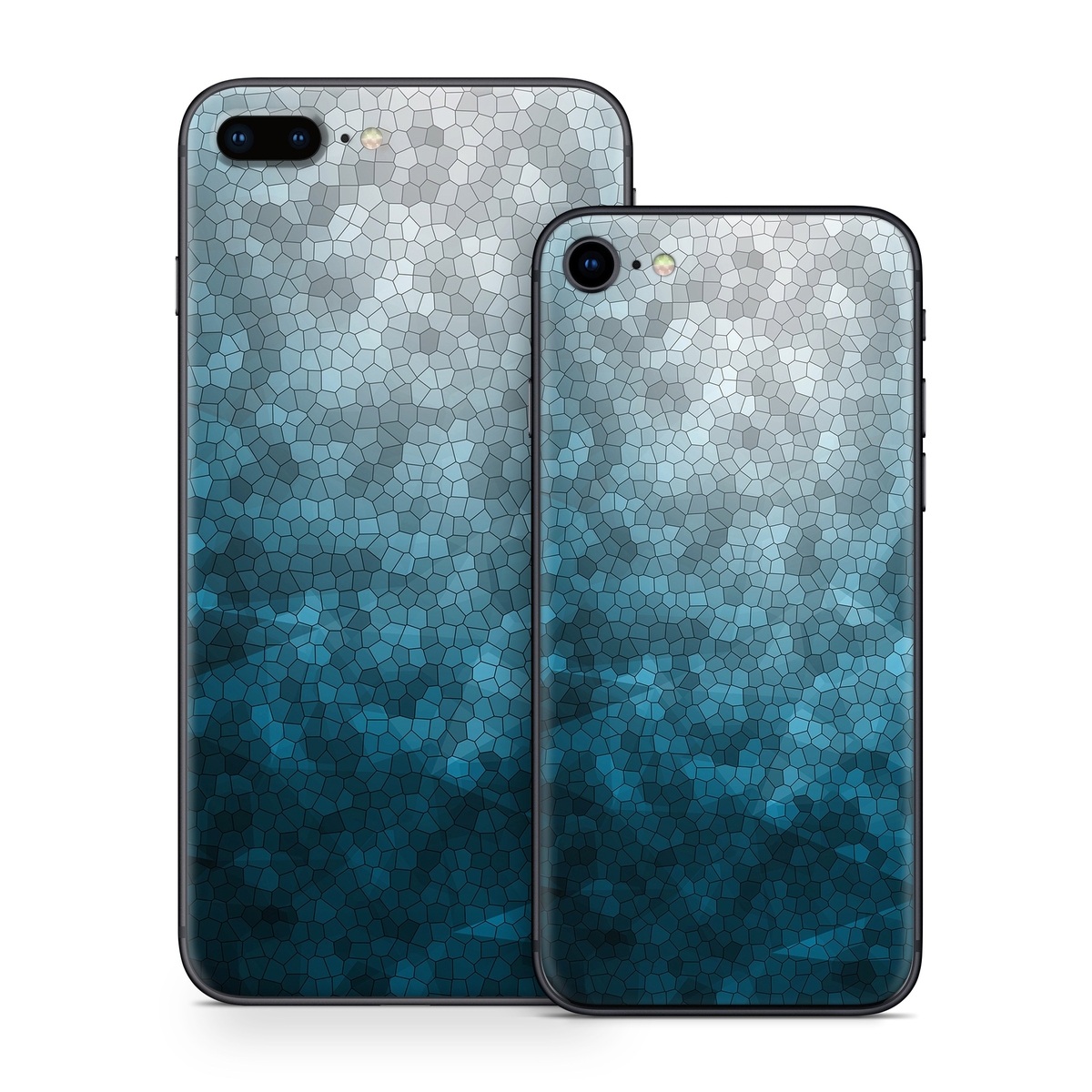 iPhone 8 Series Skin design of Blue, Aqua, Turquoise, Green, Water, Teal, Sky, Azure, Pattern, Atmosphere, with blue, white, gray colors