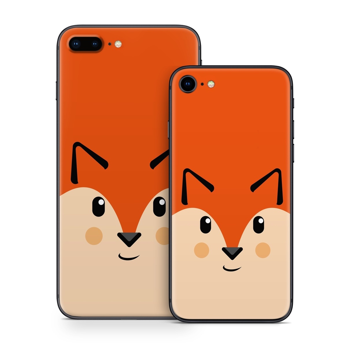 iPhone 8 Series Skin design of Cartoon, Animated cartoon, Nose, Snout, Illustration, Whiskers, Clip art, Hamster, Animation, Art, with black, red, yellow, orange colors