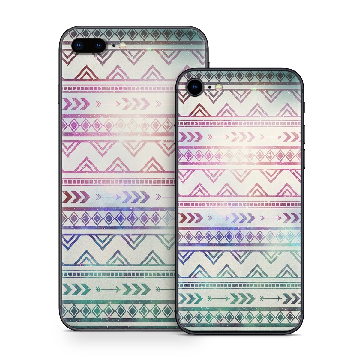 iPhone 8 Series Skin design of Pattern, Line, Teal, Design, Textile, with gray, pink, yellow, blue, black, purple colors