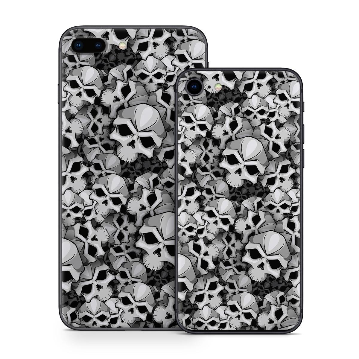 iPhone 8 Series Skin design of Pattern, Black-and-white, Monochrome, Ball, Football, Monochrome photography, Design, Font, Stock photography, Photography, with gray, black colors