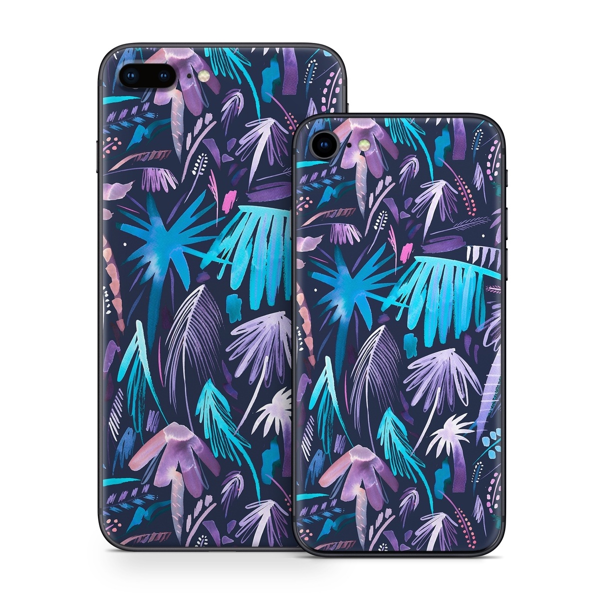 iPhone 8 Series Skin design of Purple, Blue, Graffiti, Pattern, Psychedelic art, Art, Violet, Lilac, Design, Electric blue, with blue, purple, black, white, pink colors