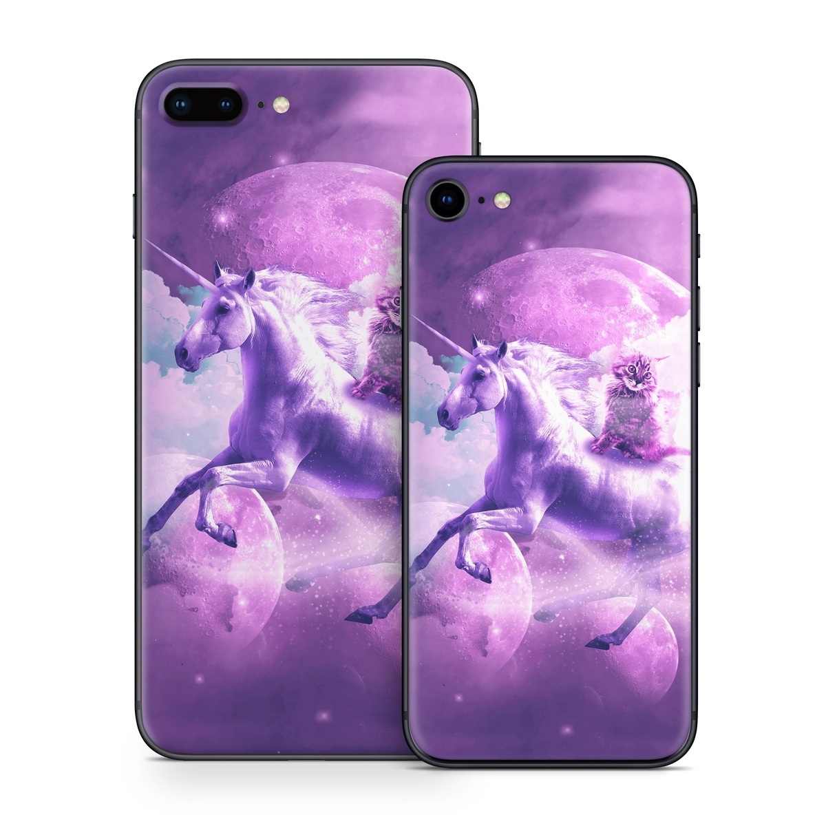 iPhone 8 Series Skin design of Unicorn, Purple, Fictional character, Mythical creature, Violet, Cg artwork, Illustration, Mythology, with white, purple, blue, gray, black colors
