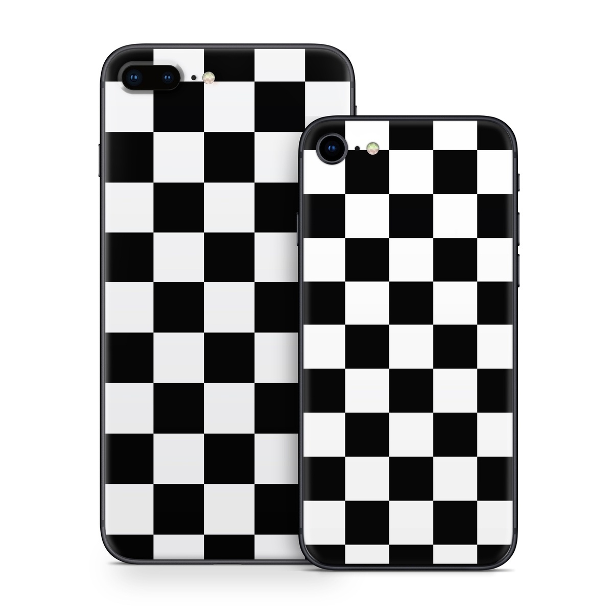 iPhone 8 Series Skin design of Black, Photograph, Games, Pattern, Indoor games and sports, Black-and-white, Line, Design, Recreation, Square, with black, white colors