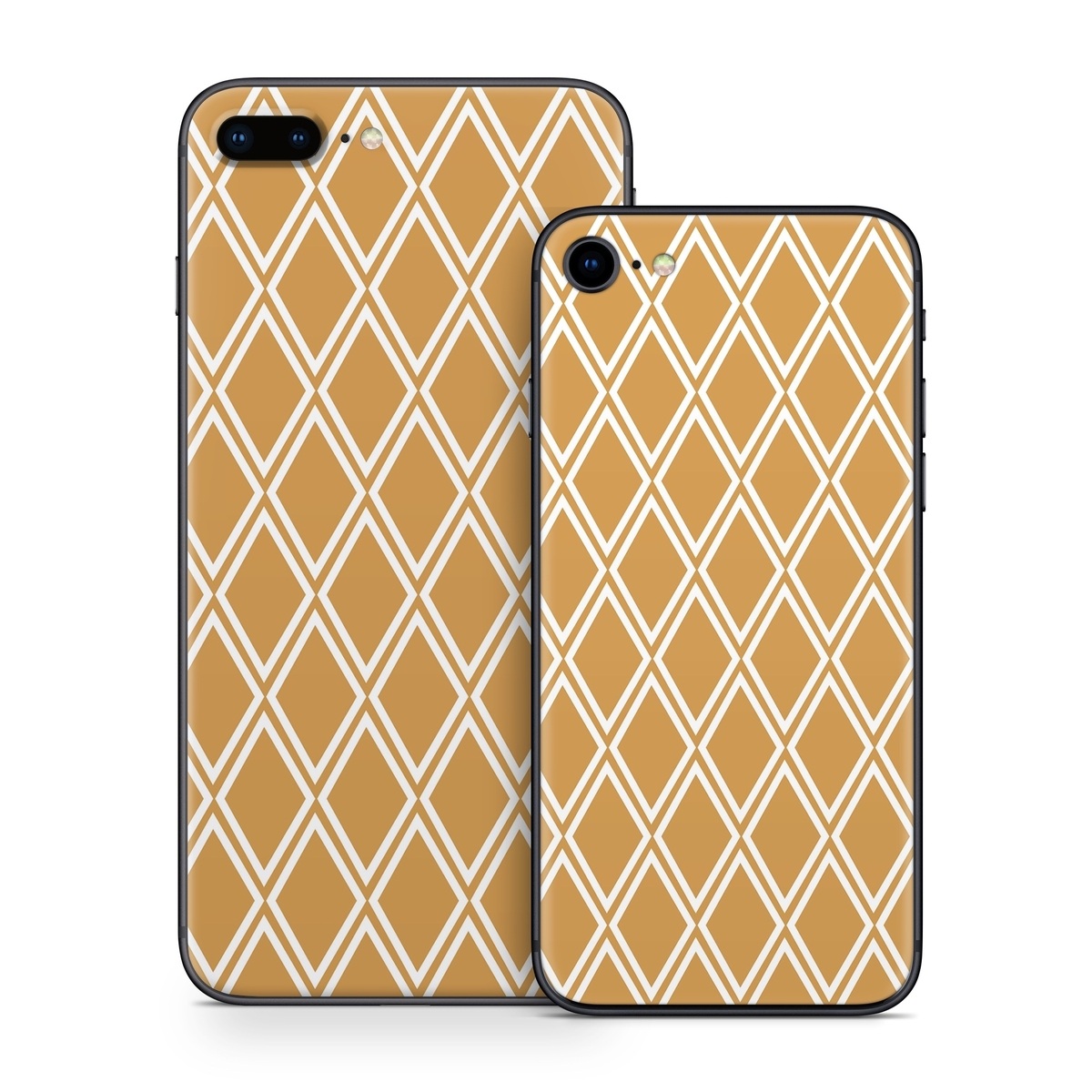 iPhone 8 Series Skin design of Textile, Orange, Font, Material property, Symmetry, Rectangle, Pattern, Circle, Parallel, Tints and shades, with orange, white colors
