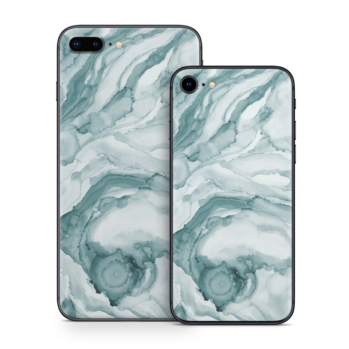 iPhone 8 Series Skin design of Liquid, Fluid, Snow, Polar ice cap, Ice cap, Aqua, Melting, Glacial landform, Arctic ocean, Pattern, with blue, gray, white colors