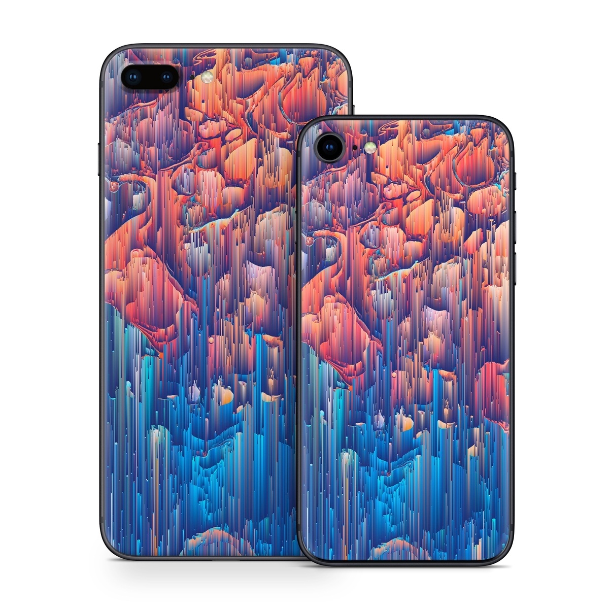 iPhone 8 Series Skin design of Blue, Turquoise, Formation, Sky, Design, City, Geology, Photography, Stock photography, Landscape, with blue, yellow, orange, red, pink colors