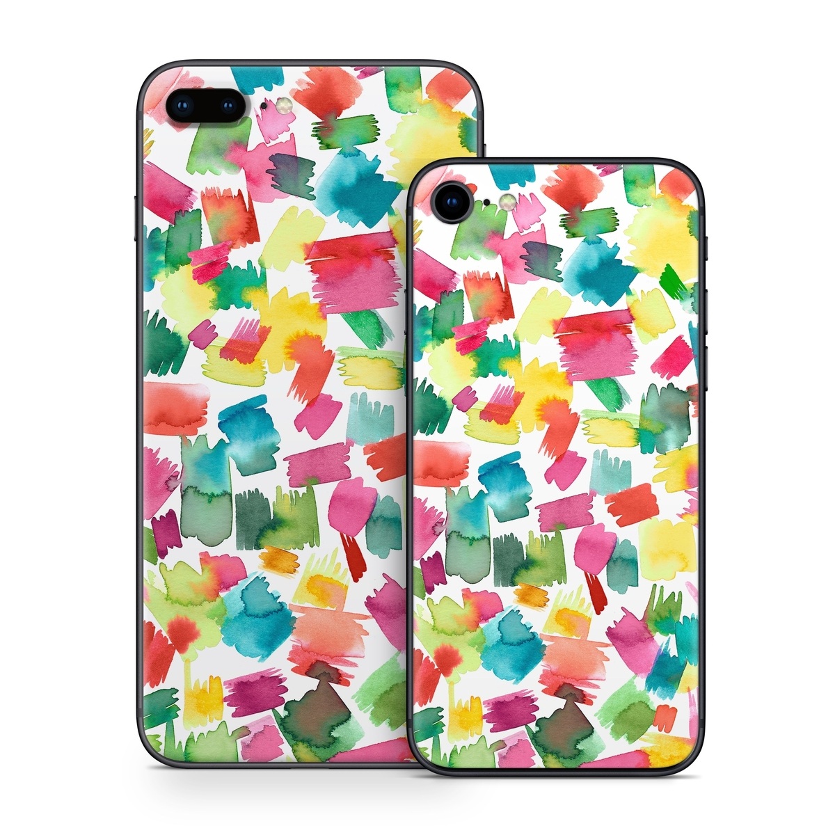 iPhone 8 Series Skin design of Colorfulness, Rectangle, Pattern, Art, Creative arts, Font, Circle, Tints and shades, Symmetry, Magenta, with white, red, pink, yellow, orange, green, blue colors