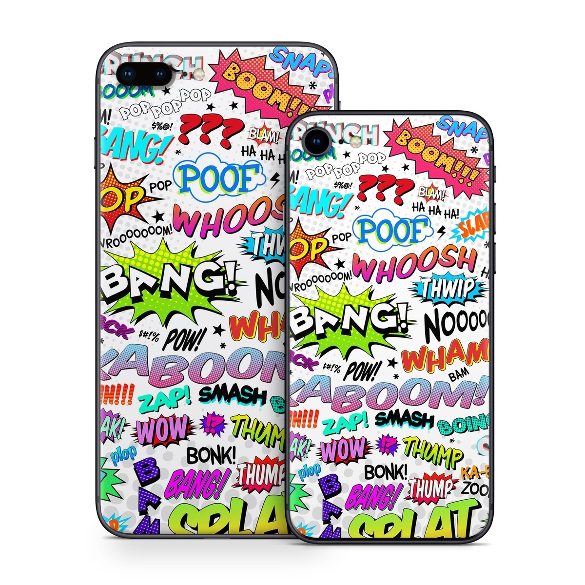 iPhone 8 Series Skin design of Text, Font, Line, Graphics, Art, Graphic design, with gray, white, red, blue, black colors