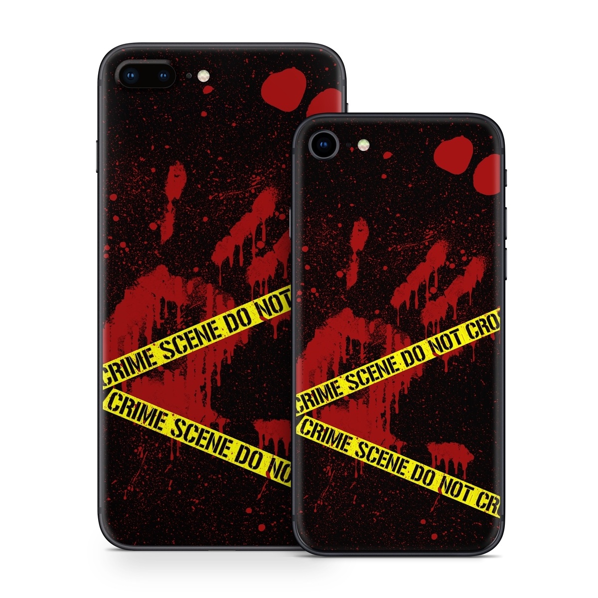 iPhone 8 Series Skin design of Red, Black, Font, Text, Logo, Graphics, Graphic design, Room, Carmine, Fictional character, with black, red, green colors