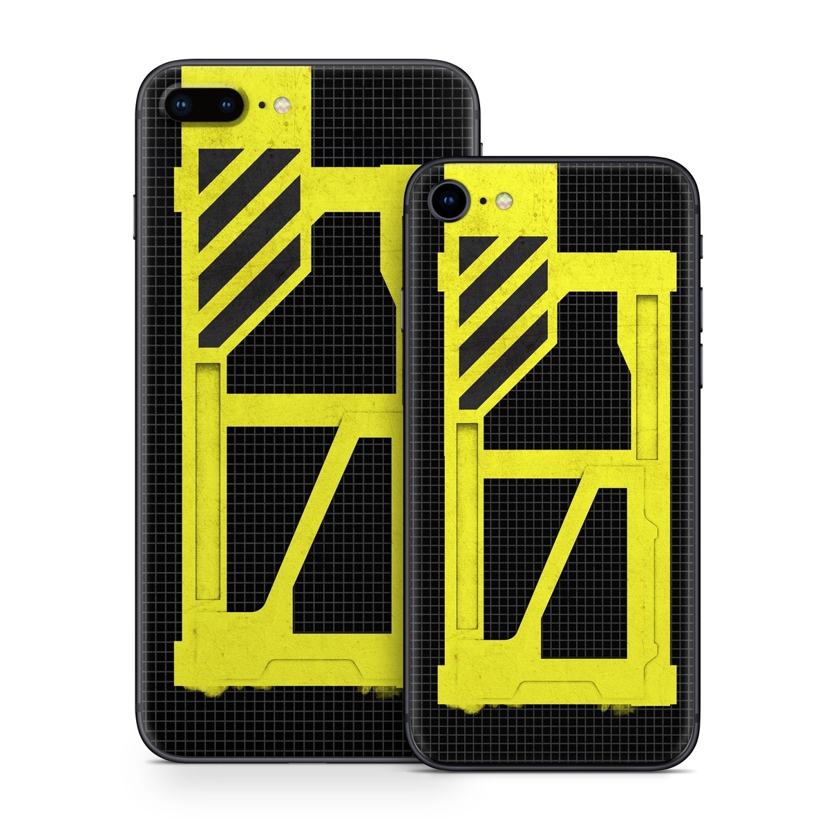 iPhone 8 Series Skin design of Yellow, Green, Font, Pattern, Graphic design, with black, yellow, gray, blue, green colors