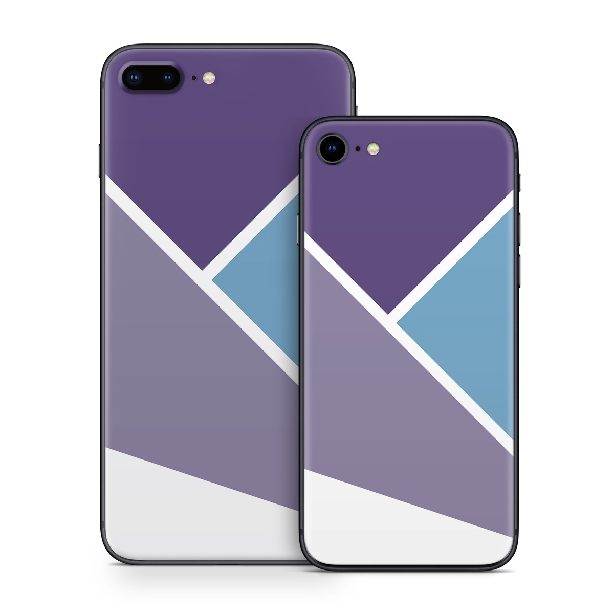 iPhone 8 Series Skin design of Violet, Purple, Turquoise, Line, Pattern, Design, Graphic design, Font, Triangle, Magenta, with white, blue, purple colors