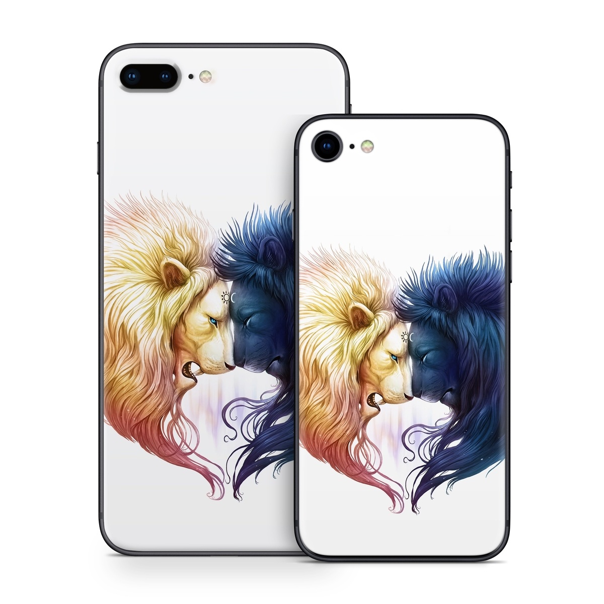 iPhone 8 Series Skin design of Vertebrate, Eyelash, Mammal, Ear, Gesture, Cartoon, Art, Painting, Happy, Paint, with white, black, blue, orange, yellow, red, purple colors
