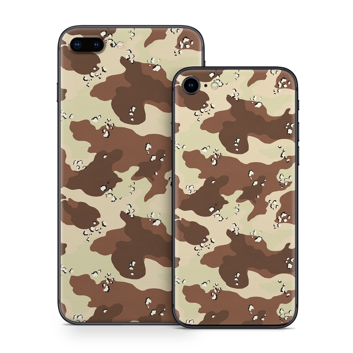 iPhone 8 Series Skin design of Military camouflage, Brown, Pattern, Design, Camouflage, Textile, Beige, Illustration, Uniform, Metal, with gray, red, black, green colors