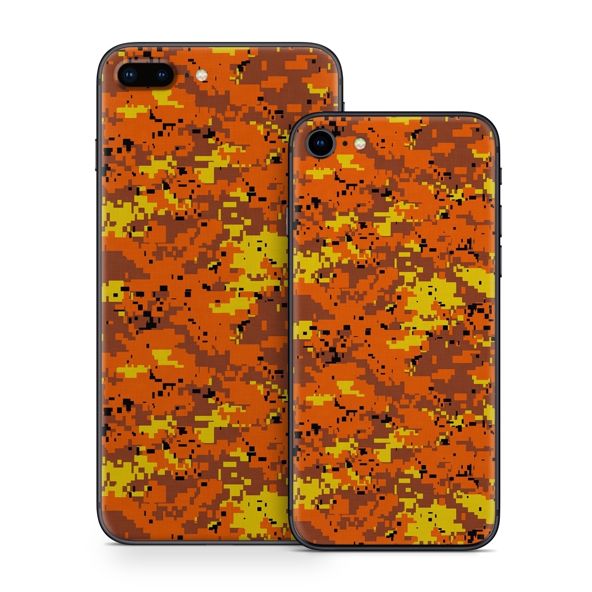 iPhone 8 Series Skin design of Orange, Yellow, Leaf, Tree, Pattern, Autumn, Plant, Deciduous, with red, green, black colors