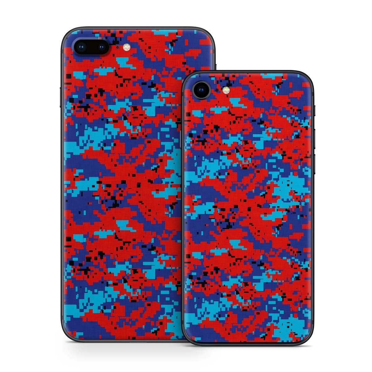 iPhone 8 Series Skin design of Blue, Red, Pattern, Textile, Electric blue, with blue, red colors