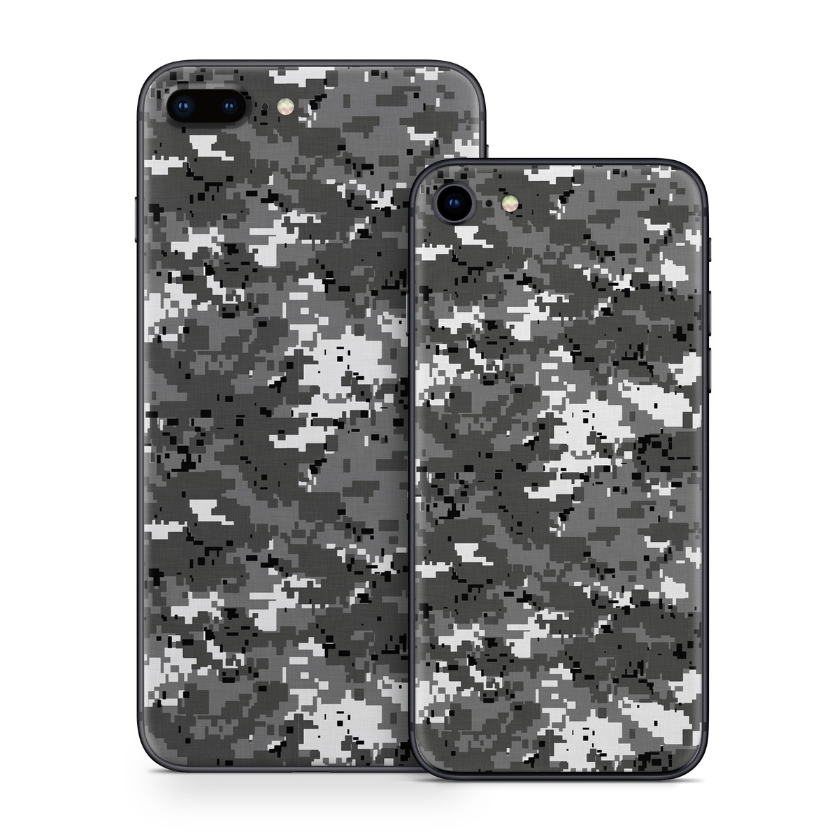 iPhone 8 Series Skin design of Military camouflage, Pattern, Camouflage, Design, Uniform, Metal, Black-and-white, with black, gray colors
