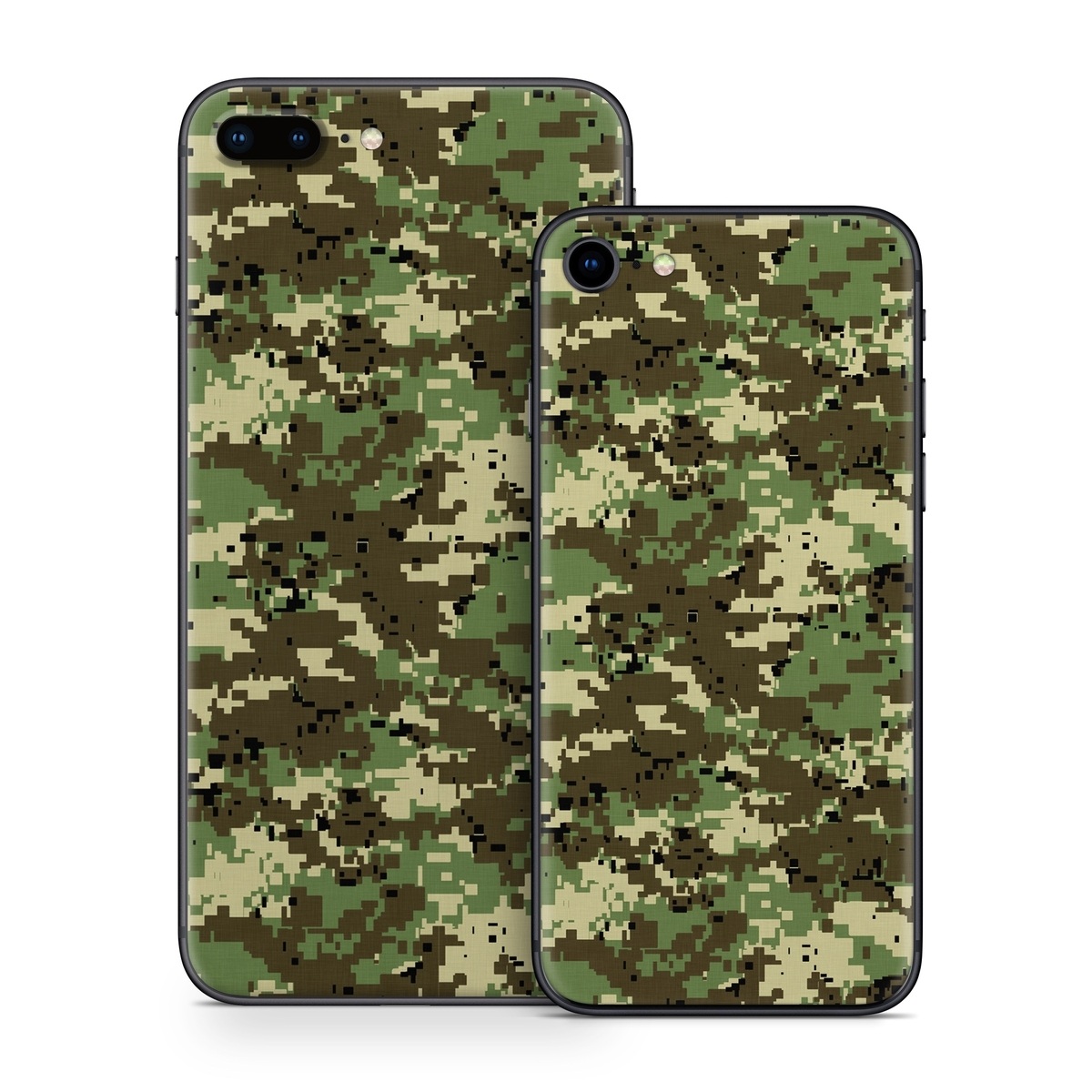 iPhone 8 Series Skin design of Military camouflage, Pattern, Camouflage, Green, Uniform, Clothing, Design, Military uniform, with black, gray, green colors