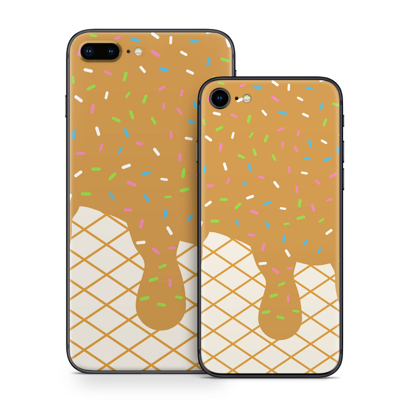 iPhone 8 Series Skin design, with white, brown, yellow, green, orange, pink, blue colors