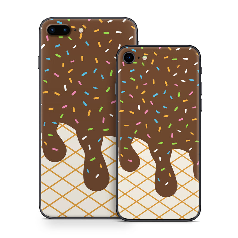 iPhone 8 Series Skin design, with white, brown, yellow, green, pink, orange, blue colors