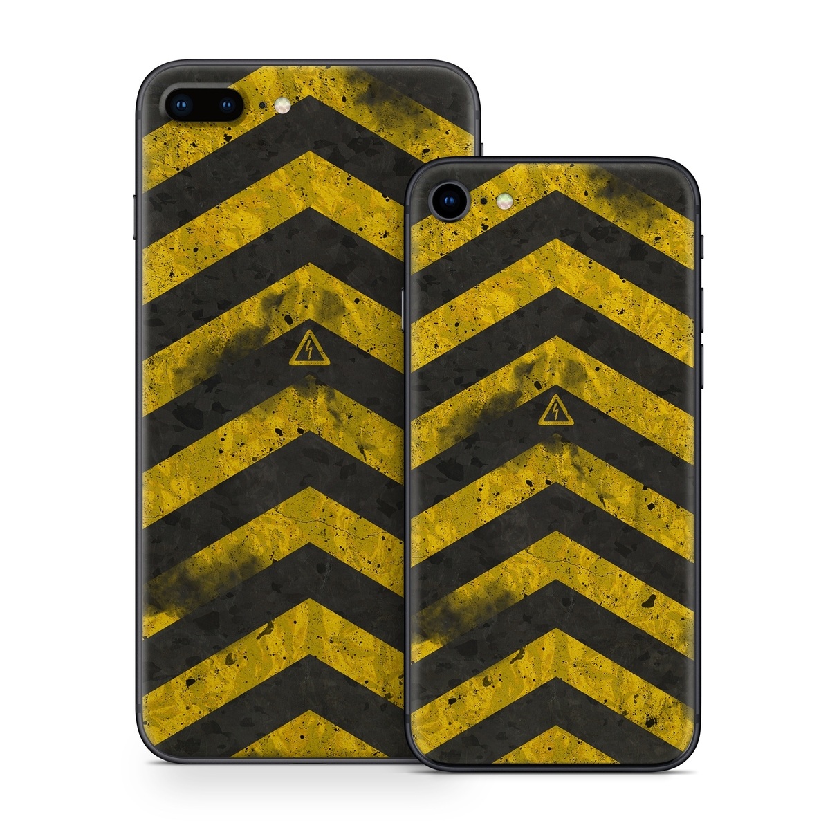 iPhone 8 Series Skin design of Colorfulness, Road surface, Yellow, Rectangle, Asphalt, Font, Material property, Parallel, Tar, Tints and shades, with black, gray, yellow colors