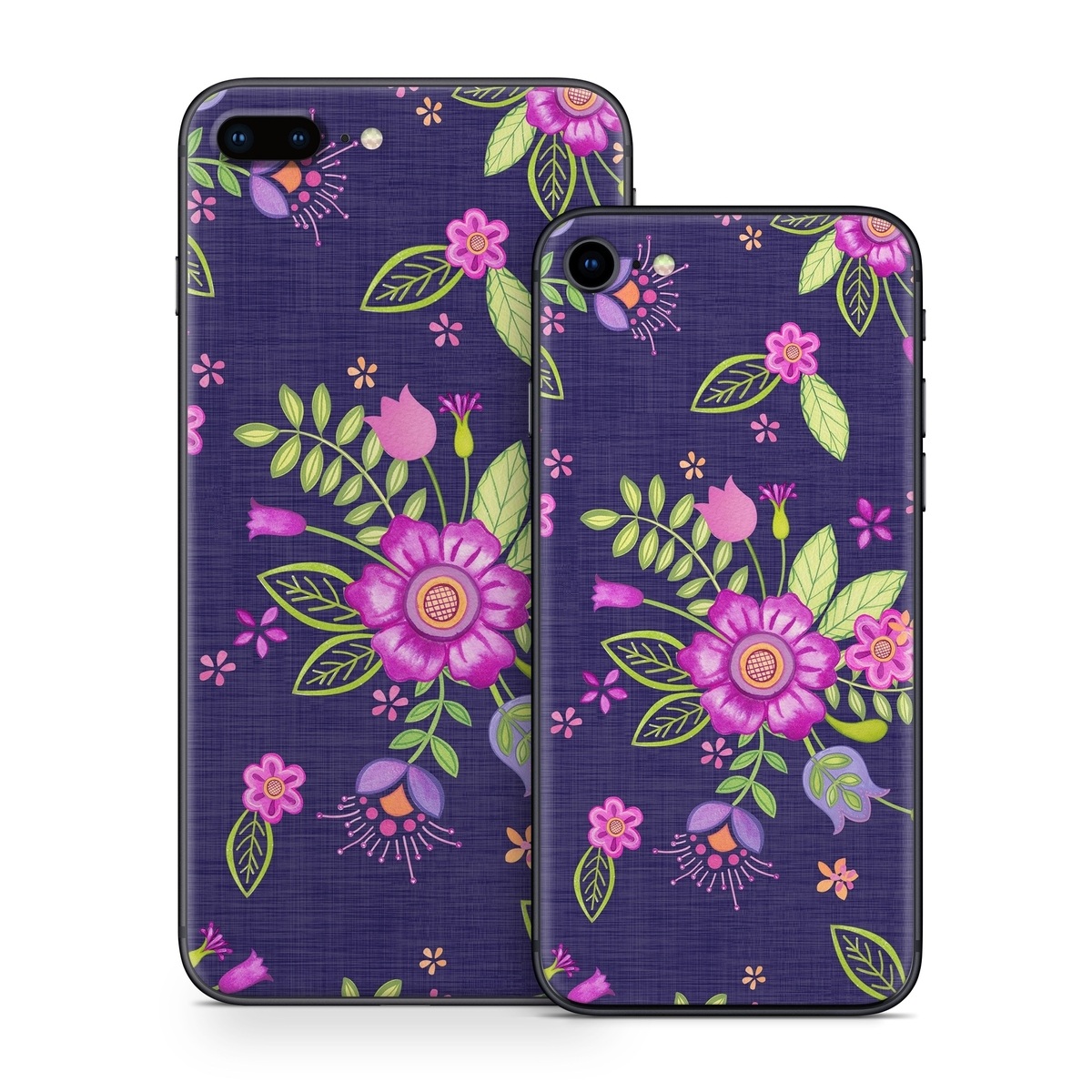 iPhone 8 Series Skin design of Pink, Pattern, Magenta, Purple, Violet, Floral design, Lilac, Textile, Visual arts, Pedicel, with black, gray, purple, green, blue colors