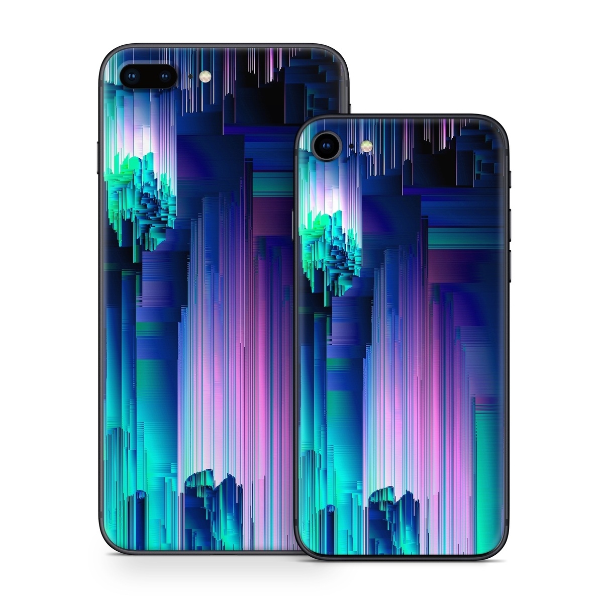iPhone 8 Series Skin design of Blue, Green, Light, Colorfulness, with blue, purple, pink, white colors
