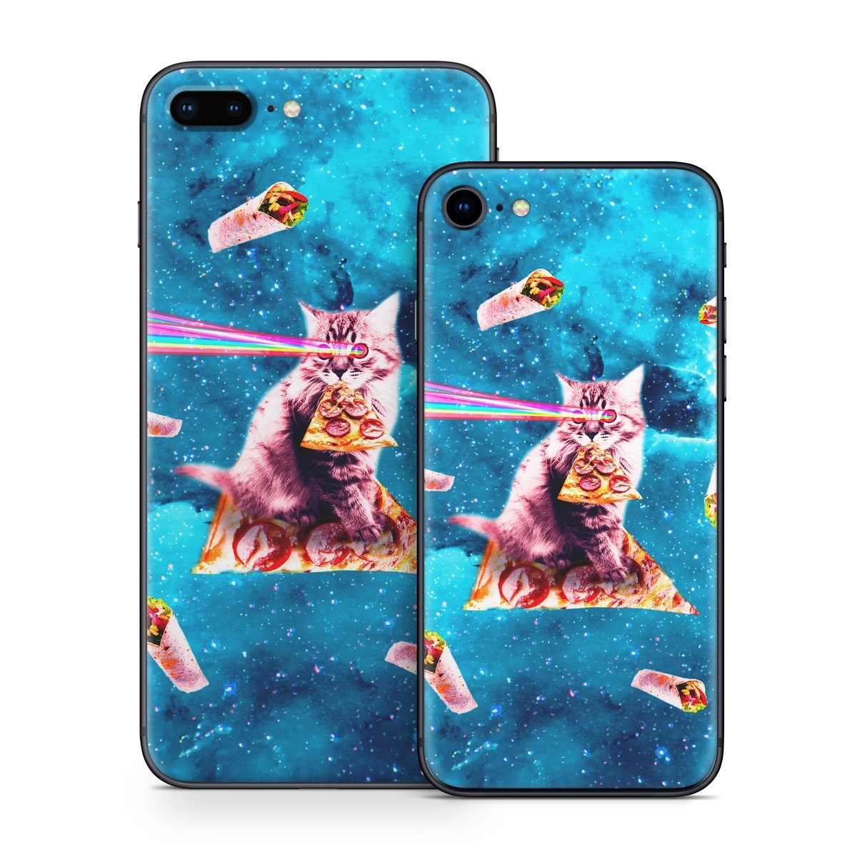 iPhone 8 Series Skin design of Illustration, Organism, Graphic design, Art, Space, Fictional character, Extreme sport, Graphics, with blue, white, gray, yellow, red, orange colors