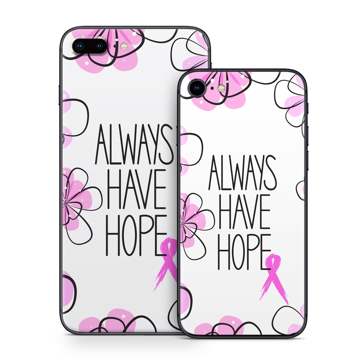 iPhone 8 Series Skin design of Pink, Purple, Text, Petal, Line, Magenta, Leaf, Design, Pattern, Plant, with white, gray, pink, black, purple colors