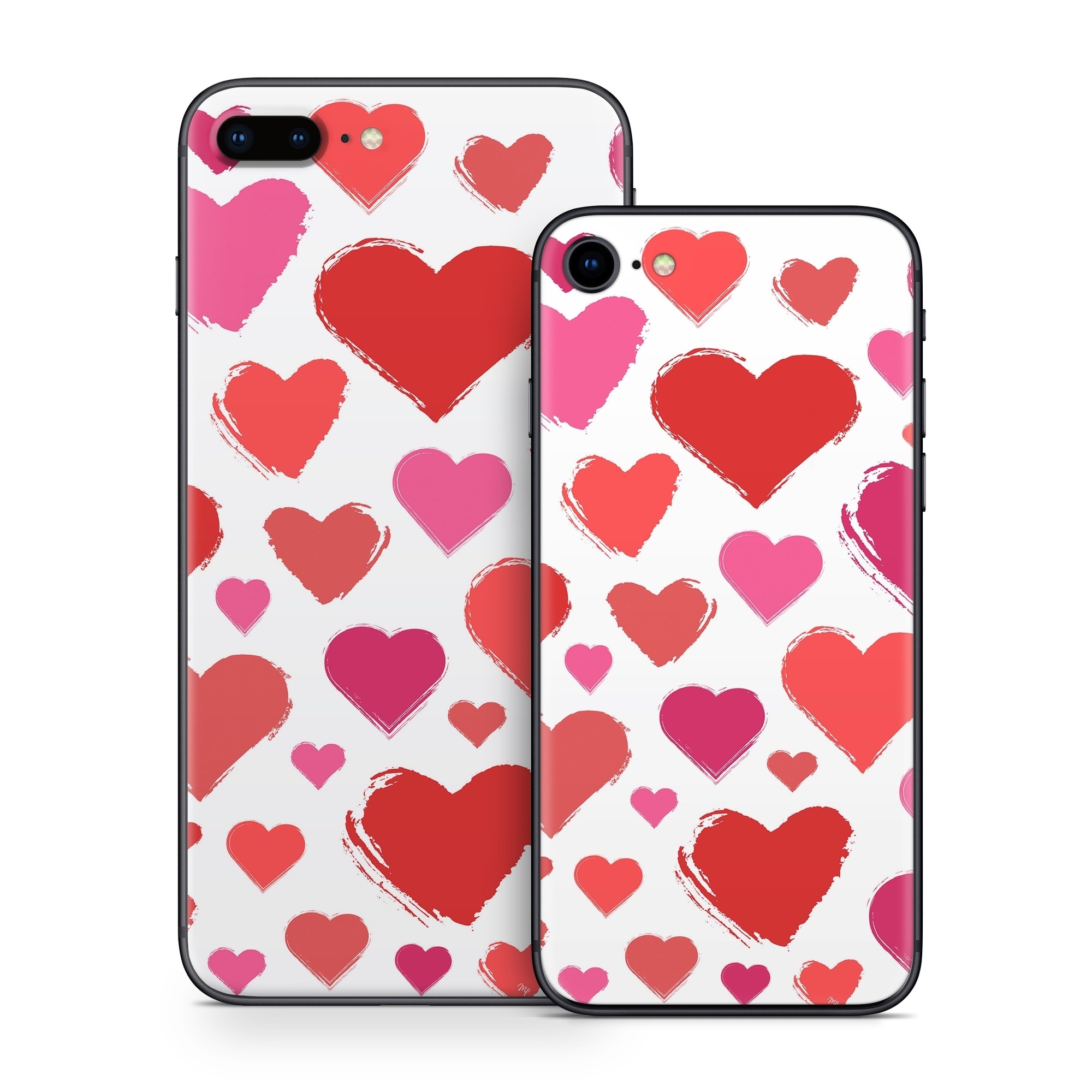 iPhone 8 Series Skin design of Photograph, Organ, Human body, Red, Pink, Material property, Pattern, Font, Magenta, Heart, with white, red, pink colors