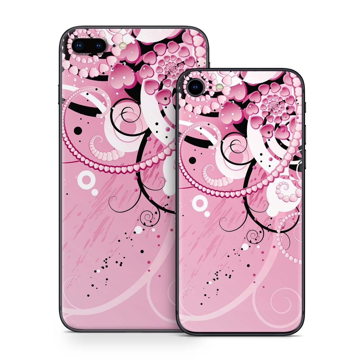 iPhone 8 Series Skin design of Pink, Floral design, Graphic design, Text, Design, Flower Arranging, Pattern, Illustration, Flower, Floristry, with pink, gray, black, white, purple, red colors