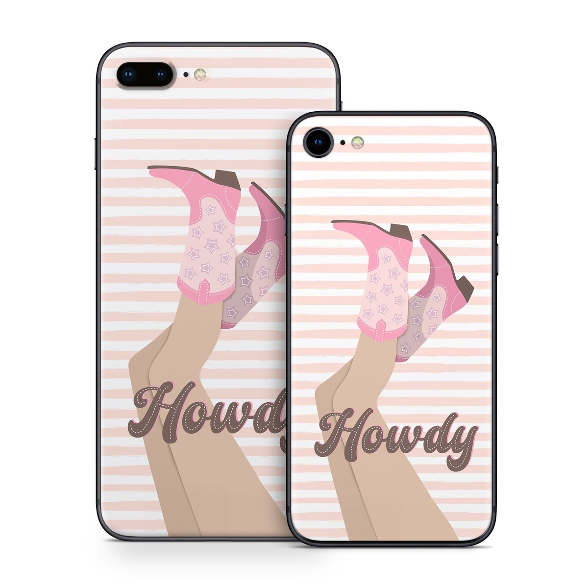 iPhone 8 Series Skin design of Hand, Glove, Sleeve, Gesture, Font, Finger, Pink, Material property, Waist, Thumb, with pink, white, brown colors