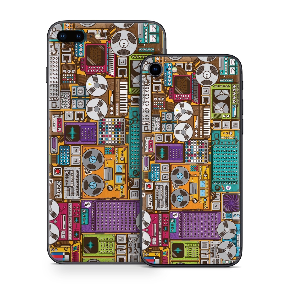 iPhone 8 Series Skin design of Games, Pc game, Design, Pattern, Screenshot, Art, with gray, black, red, green, blue, purple colors