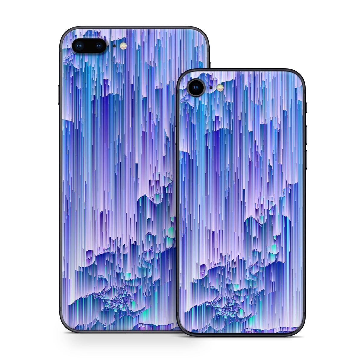 iPhone 8 Series Skin design of Blue, Purple, Lavender, Ice, with blue, purple colors