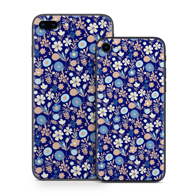 iPhone 8 Series Skin design of Pattern, Art, Symmetry, Circle, Electric blue, with blue, white, pink colors