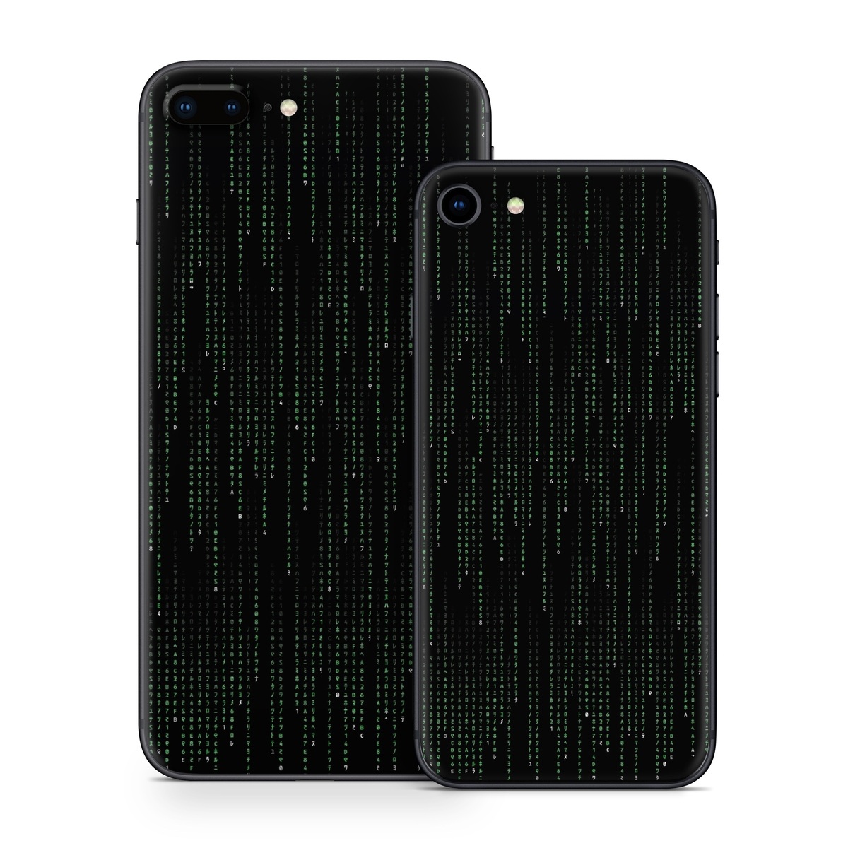 iPhone 8 Series Skin design of Green, Black, Pattern, Symmetry, with black colors