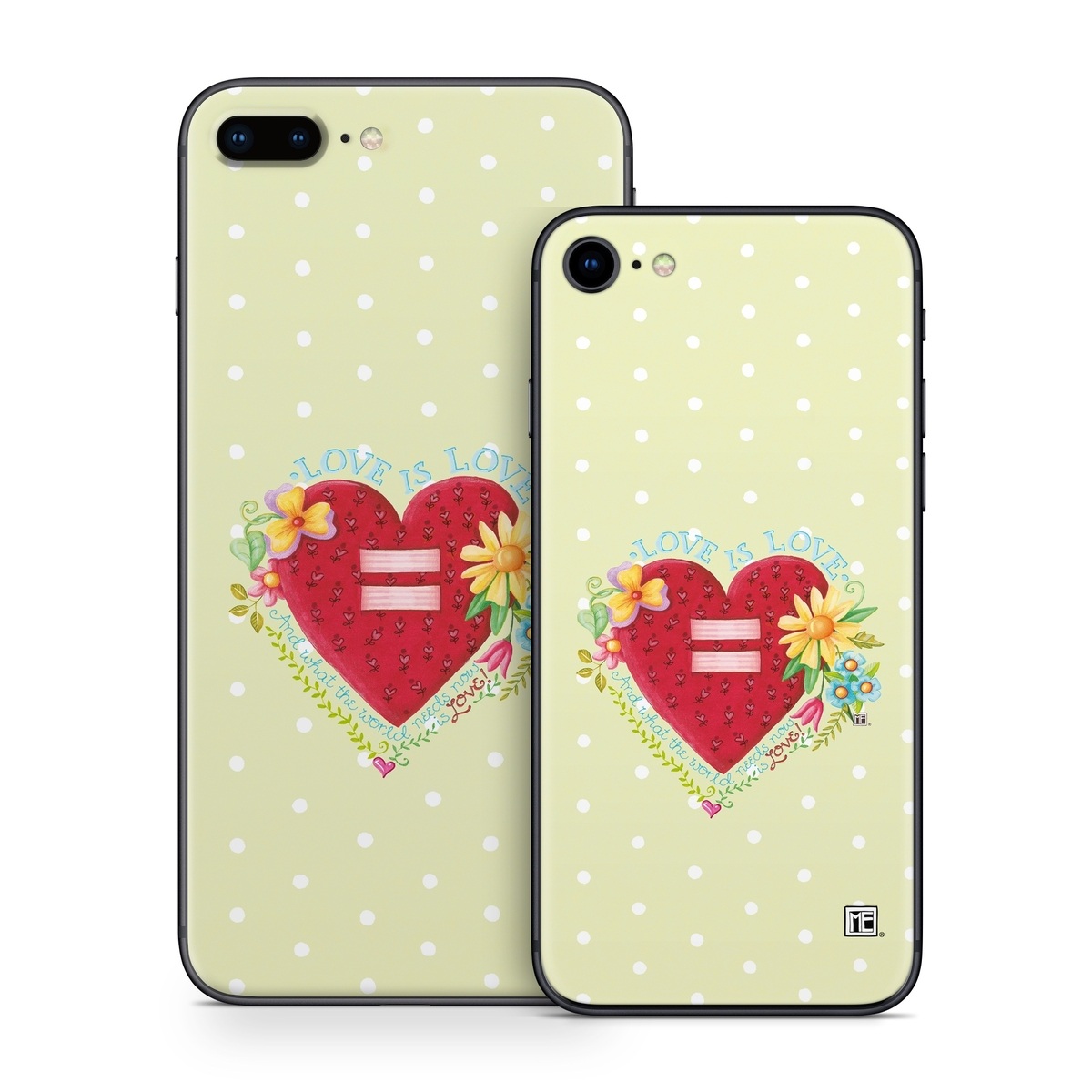 iPhone 8 Series Skin design of Heart, Illustration, Pattern, Love, Valentine's day, Visual arts, Art, Graphic design, with red, blue, yellow, orange, purple, green, pink colors
