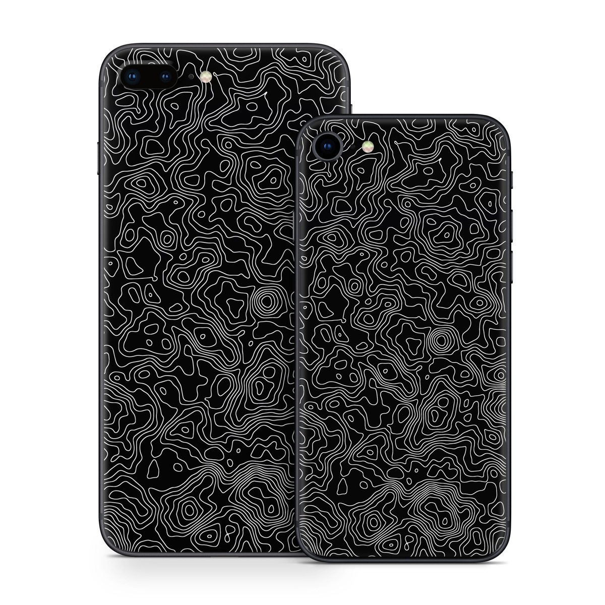 iPhone 8 Series Skin design of Art, Motif, Pattern, Symmetry, Monochrome, Circle, Font, Visual arts, Illustration, Monochrome photography, with black, gray colors