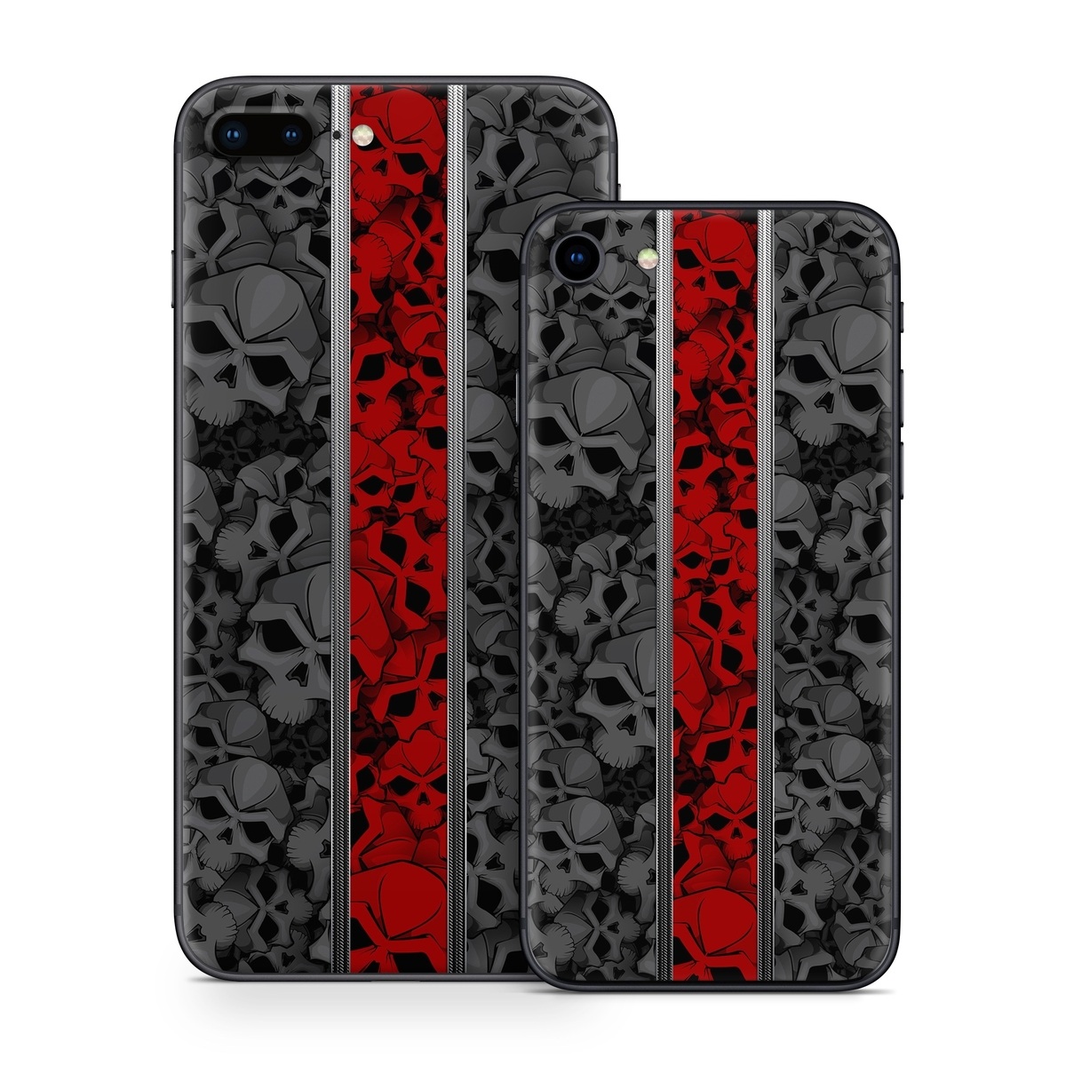 iPhone 8 Series Skin design of Font, Text, Pattern, Design, Graphic design, Black-and-white, Monochrome, Graphics, Illustration, Art, with black, red, gray colors