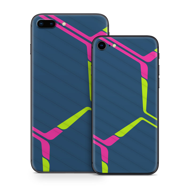iPhone 8 Series Skin design of Colorfulness, Triangle, Violet, Font, Parallel, Circle, Magenta, Symmetry, Electric blue, Pattern, with blue, green, pink colors
