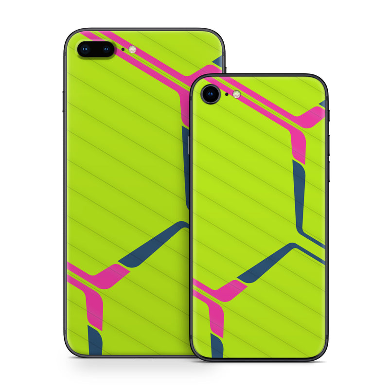 iPhone 8 Series Skin design of Colorfulness, Triangle, Font, Parallel, Symmetry, Tints and shades, Pattern, Electric blue, Slope, Magenta, with green, pink, blue colors