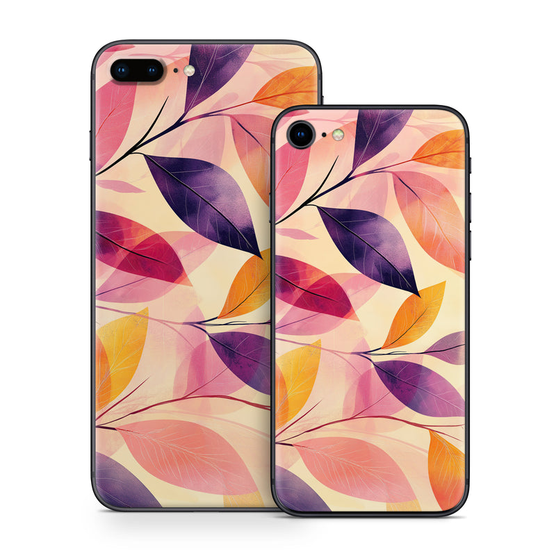iPhone 8 Series Skin design of Pink, Orange, Brown, Purple, Creative arts, Paint, with yellow, orange, purple, pink colors